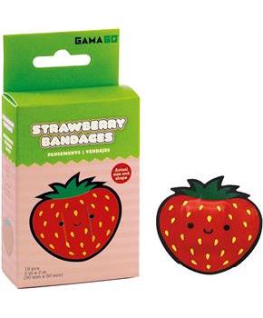 Strawberry Bandages | Set of 18 Individually Wrapped Self Adhesive Bandages