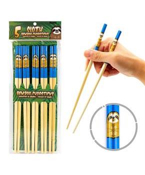 Sloth Bamboo Chopstick Set of 5