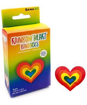 Rainbow Heart Adhesive Bandages | 18 Count