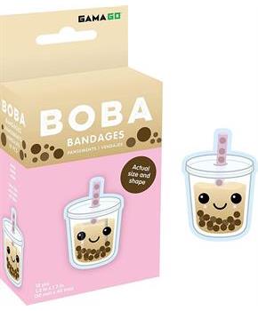 Boba Tea Bandages | Set of 18 Individually Wrapped Self Adhesive Bandages