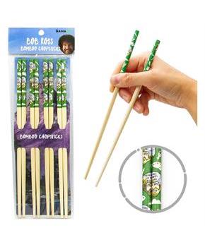 Bob Ross GAMAGO Cast Bamboo Chopsticks | Set of 4