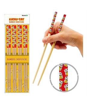 Lucky Cat GAMAGO Cast Bamboo Chopsticks | Set of 4