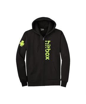 Hitbox "Hitbox Font" Men&#39;s Black Zip-Up Hoodie