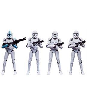 Star Wars 3.75 Inch Action Figure 4-Pack | Phase I Clone Troopers