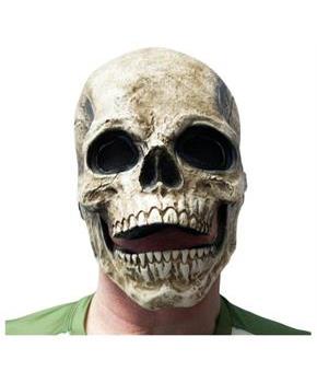 Latex Moving Mouth Skull Adult Costume Mask | One Size