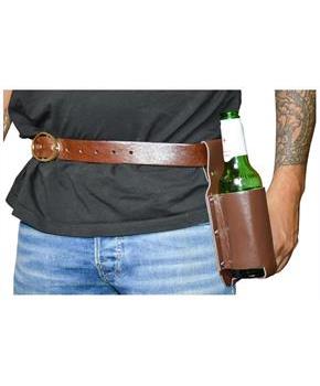 Leatherlike Beverage Holder Adult Costume Accessory | Belt Loop