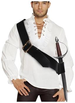 Leatherlike Cross Strap Sword Holder Adult Costume Accessory | Adjustable