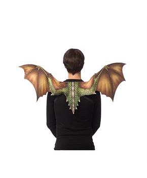 Soft Feel Dragon Wings Adult Costume Accessory, Green