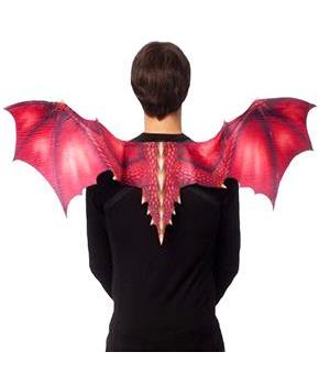 Soft Feel Dragon Wings Adult Costume Accessory, Red