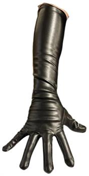 Over-The-Elbow 23 Inch Leatherlike Adult Costume Gloves | Black