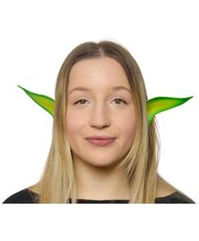 Green Latex Pixie Flexi Costume Ears | Adult One Size