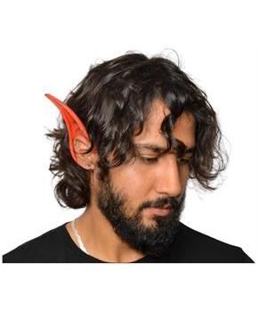 Red Latex Devil Flexi Costume Ears | Adult One Size