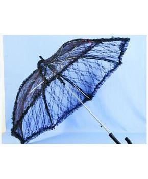 Steampunk Deluxe Lace Costume Umbrella Parasol 37" - Black