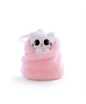 Purritos 3 Inch Cat In Blanket Plush Key Ring - Mochi