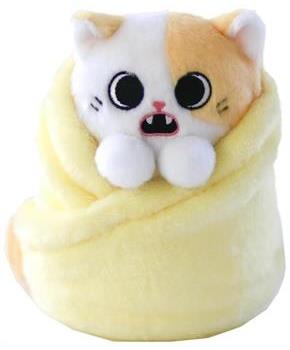 Purritos Pork Bun Plush Kitten in Blanket | 7 Inches