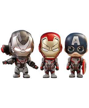 Marvel Avengers: Endgame Cosbaby (S) 3-Pack | Team Suit Iron Man | Captain America | War Machine