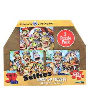Howard Robinson- Dinosaur Selfies 63 & 100pc 3D Puzzle Box of 2