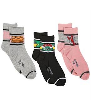 Friends Womens Novelty Quarter Socks | 3 Pairs