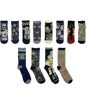 Star Wars Mandalorian The Child Mens 12 Days of Socks in Advent Gift Box