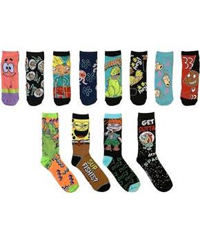 Nickelodeon Mens 12 Days of Socks in Advent Gift Box