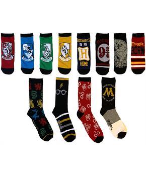 Harry Potter Hogwarts Houses Mens 12 Days of Socks in Advent Gift Box