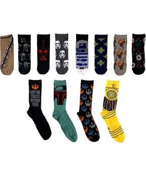 Star Wars Mens 12 Days of Socks in Advent Gift Box
