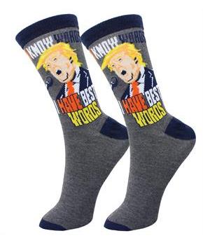 Donald Trump Socks | I Have Best Words And I Know Words Crew Sock Exclusive