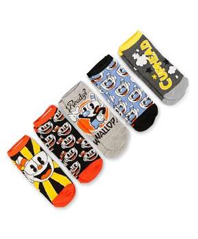 Cuphead Collectibles Adult Ankle Socks | Cuphead & Mugman Wallop Socks | 5 Pack
