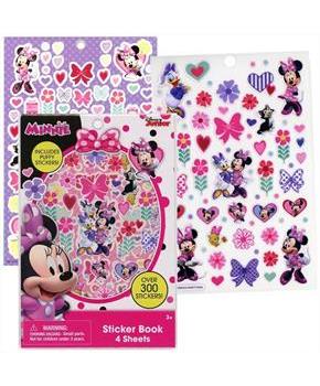 Disney Minnie Mouse Sticker Book | 4 Sheets | Over 300 Stickers