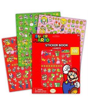 Super Mario 6 Sheet Sticker Pad | 500+ Stickers
