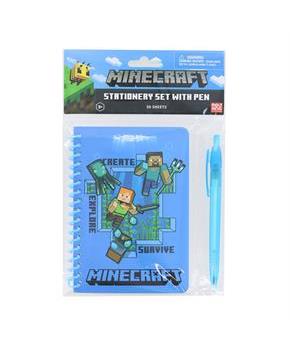 Minecraft Spiral Notebook with Pen | 50 Sheets