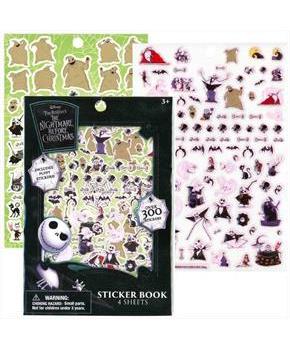 Disney Nightmare Before Christmas Sticker Book | 4 Sheets | Over 300 Stickers