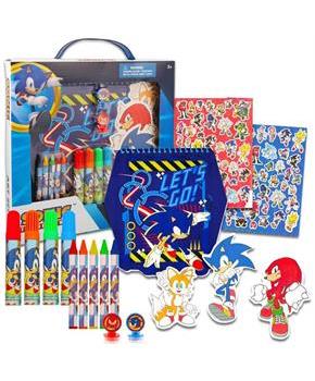 Sonic The Hedgehog Art Set | Notebook, Crayons, Markers, More
