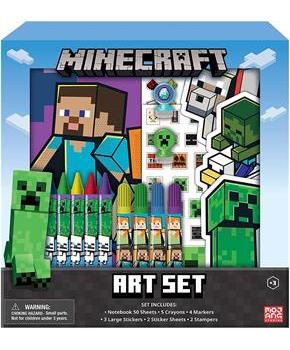 Minecraft Kids Coloring Art Set | Stickers & Stampers