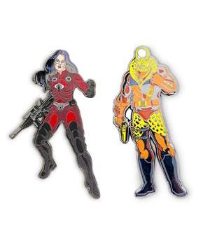 GI Joe Destro & Crimson Baroness Enamel Pin Set | SDCC 2021 Previews Exclusive