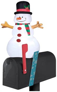 Snowman Inflatable Holiday Mailbox Cover and Topper