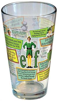 Elf The Movie Classic Quotes 16oz Pint Glass