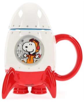 Peanuts Snoopy in Rocketship 15oz Molded Mug with Cap