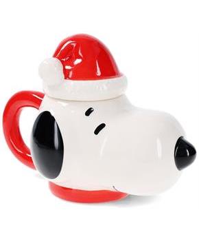 Peanuts Santa Snoopy 14.5oz Molded Mug with Lid