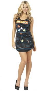 Pac-Man Video Game Screen Tank Dress Adult Costume