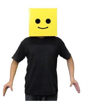 Male Yellow Brickman Costume Box Head