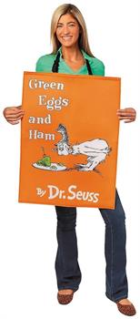 Dr Seuss Green Eggs And Ham Book Quik ChangeT Adult Costume Kit | One Size
