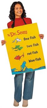 Dr Seuss One Fish Two Fish Book Quik ChangeT Adult Costume | One Size