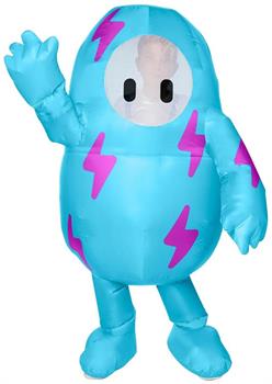 Fall Guys Blue Lightning Inflatable Child Costume | One Size Fits Up To 14