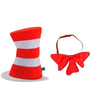 Dr. Seuss Cat In the Hat Tie & Hat Child Costume Kit