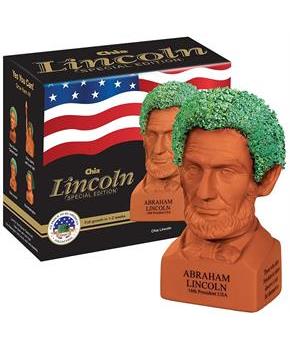 Abraham Lincoln Chia Pet Decorative Pottery Planter