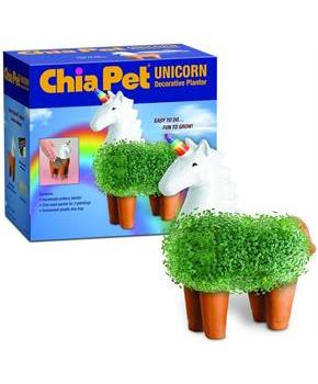 Unicorn with Rainbow Horn Chia Pet Decorative Planter