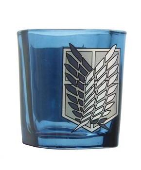 Attack on Titan Survey Corps Logo 1.5oz Blue Square Shot Glass