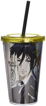 Black Butler Sebastian Foil Print 16oz Carnival Cup w/ Lid & Straw