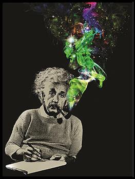 Albert Einstein Smoke Galaxy 45"x60" Throw Blanket
